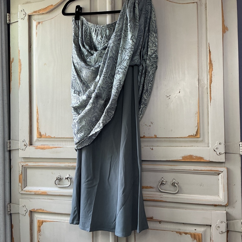 Carole Little Vintage Silk Burnout Midi Skirt Made In USA - Picture 8 of 9